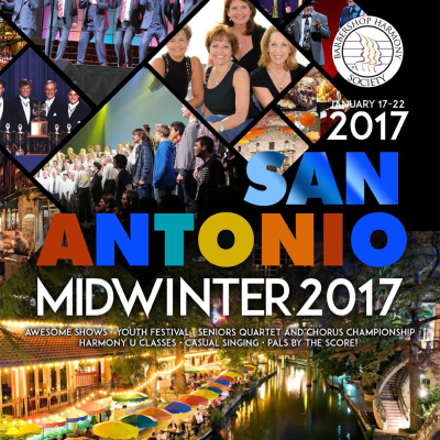 Barbershop Harmony Society Mid-Winter Convention Set for San Antonio, Jan. 17-22, 2017