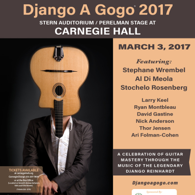 DJANGO A GOGO MUSIC FESTIVAL CELEBRATES 10TH ANNIVERSARY WITH HISTORIC CARNEGIE HALL SHOW MARCH 3rd