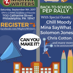 Mighty Writers Announces Back-To-School Pep Rally, September 9