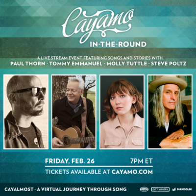 Cayamo Presents: Cayalmost In-The-Round via Livestream In Partnership with Mandolin & City Winery Nashville 