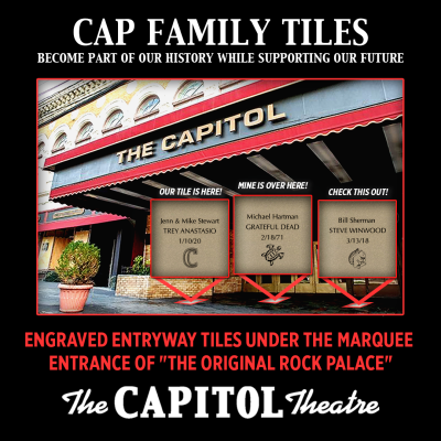 The Capitol Theatre Announces Cap Family Tiles! Engraved Entryway Tiles