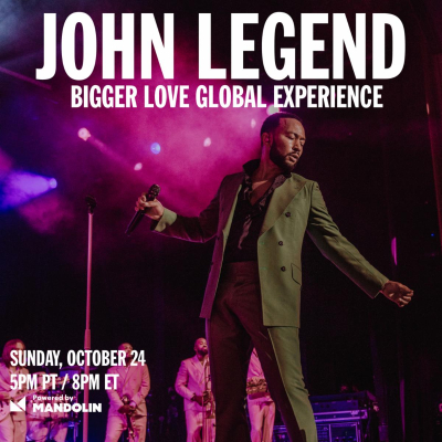 Mandolin Announces Global Livestream Concert with John Legend