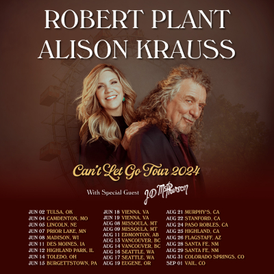 Robert Plant & Alison Krauss Announce ﻿﻿Can’t Let Go Tour 2024