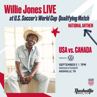 Willie Jones To Perform National Anthem at World Cup Qualifying Match on Sunday (9.5)