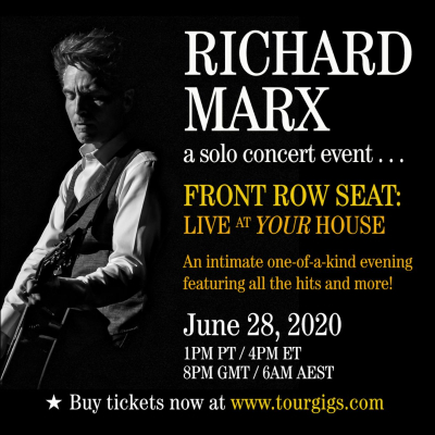 Richard Marx Announces His First Ever Virtual Solo Acoustic Concert Event Front Row Seat: Live At Your House