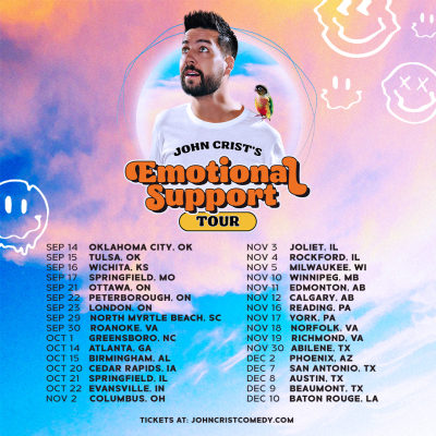 John Crist Extends ‘Emotional ﻿Support Tour’ ﻿with 30+ Dates Through December