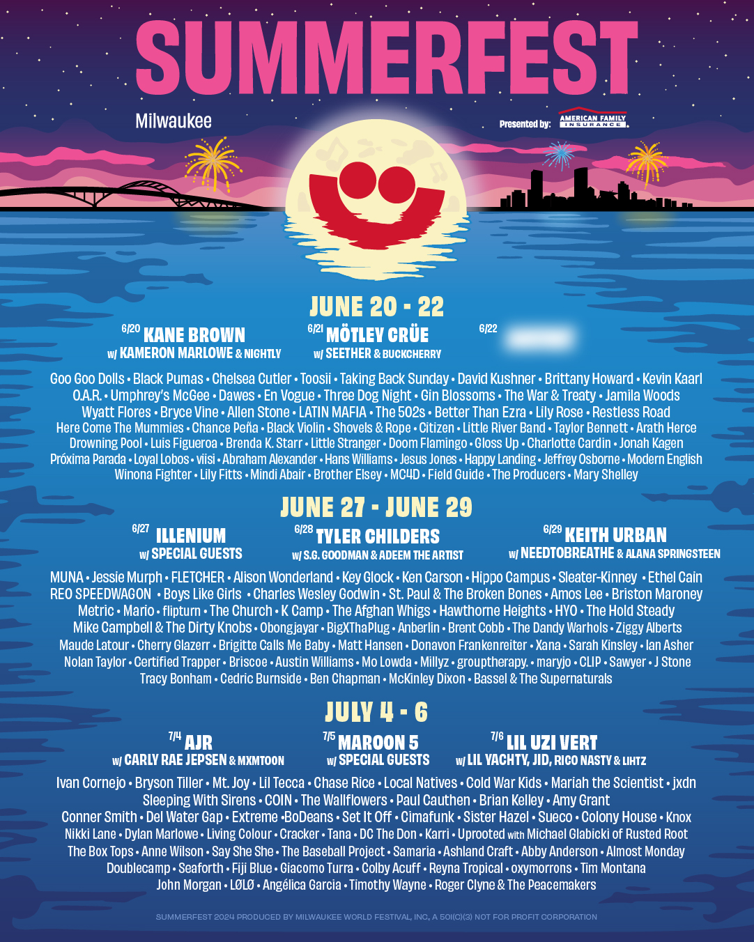 Summerfest Announces 2024 Lineup Featuring Sleater-Kinney, Brittany Howard, Alison Wonderland & More