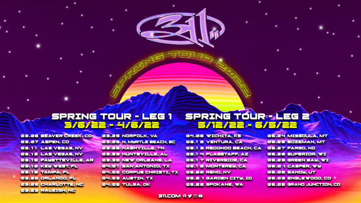 311 Announces Leg 2 of 2022 Spring Tour Shore Fire Media